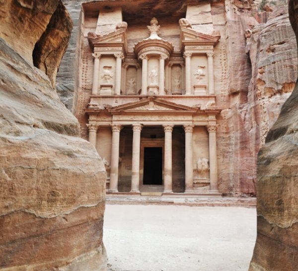 The imposing Monastery in Petra, Jordan